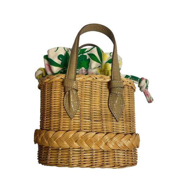 Pamela Munson x Riley Sheehey mini straw handbag wicker Tuckernuck - Picture 2 of 9